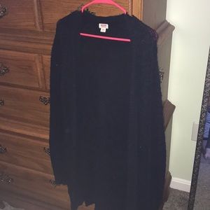 black cardigan